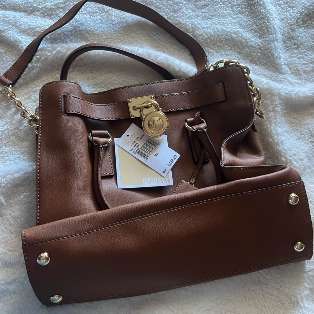 Michael Kors Hamilton Brown Bag - Picture 3 of 6